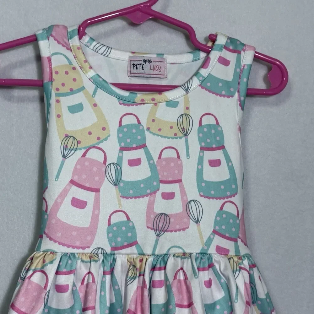 Pete + Lucy Baking Beauty Pink Blue Bubble Bodysuit Romper Girl's Size 18-24M - Picture 5 of 9